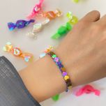 دستبند زنانه مدل قلب رنگی