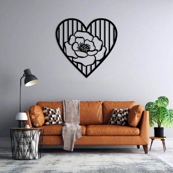 دیوارکوب ماهوت طرح قلب و گل