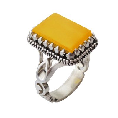 انگشتر نقره مردانه ملک زیور مدل شرف الشمس کد 201