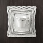 سرویس غذاخوری 97 پارچه چینی زرین سری وینچی مدل اسپاتی پلاتینی درجه عالی