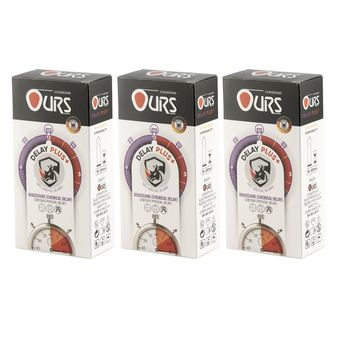 کاندوم اورز مدل تاخیری پلاس سه بسته 12 عددی