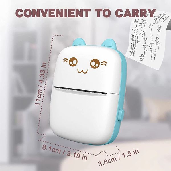 مینی پرینتر حرارتی مدل خرگوشی Eschen مدل ‎Portable Printer| MINI PRINTER
