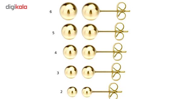 گوشواره میخی طرح توپی مدل 954 سایز 2*937