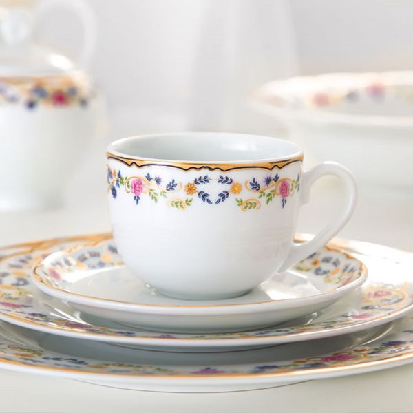 سرویس غذاخوری 102 پارچه 12 نفر چینی زرین ایران مدل گلستان سری ایتالیا اف درجه عالی