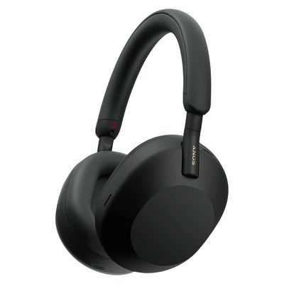 هدفون بی‌سیم سونی مدل WH-1000XM5 با نویز کنسلینگ فعال (ANC)، درگاه شارژ USB Type-C، دارای 4 میکروفون با فناوری Beamforming، پشتی