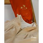 تاپ شلوار ماهنی رنگ کرم نارنجی