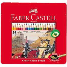 مداد رنگی 24 رنگ فلزی تخت فابرکاستل مدل Classic