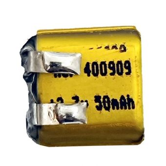 باتری airpod لیتیوم پلیمر 3.7v ظرفیت 50mA ابعاد 400909