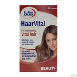 کپسول مراقبت مو یوروویتال HaarVital حاوی بیوتین، روی، مس، ویتامین‌های گروه B و آمینو اسید، تقویت رشد و حفظ سلامت مو، بسته 30 عدد
