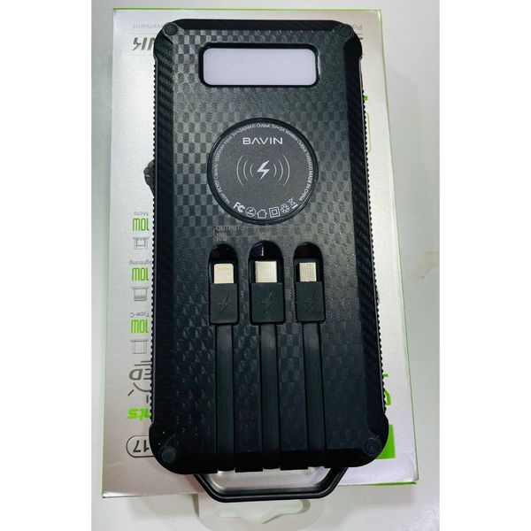 پاوربانک خورشیدی BAVIN مدل PC1117 - دارای چراغ قوه و مخصوص کوهنوردی