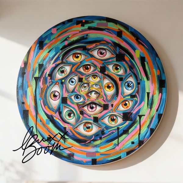 تابلو بوم چشم ها/ طرح اختصاصی لوکس بوم