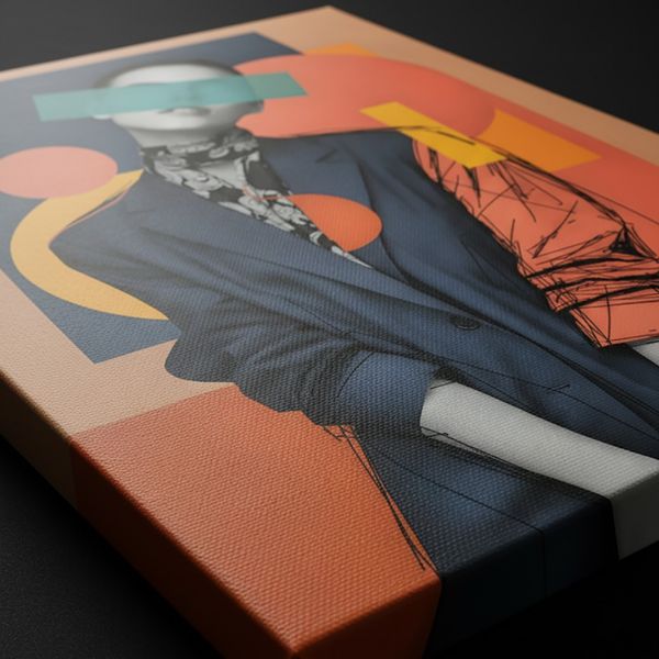 تابلو بوم هویت محو / طرح اختصاصی لوکس بوم