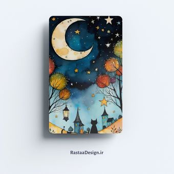 استیکر کارت بانکی رستا - طرح گربه (05)