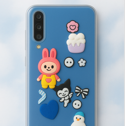 قاب براش عروسک برجسته فانتزی سامسونگ Galaxy A50