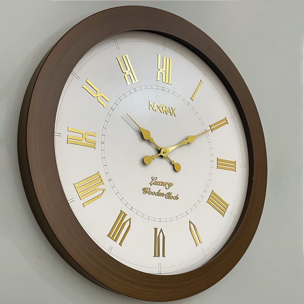ساعت دیواری چوبی نوراکس مدل 4111