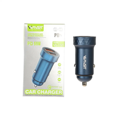 شارژر فندکی PD و فست دو پورت V-Smart مدل VS-150 55W - سرمه ای - BSA