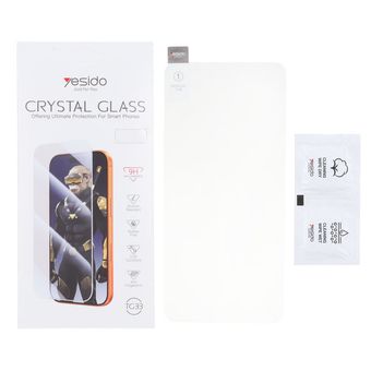 محافظ صفحه نمایش شیشه ای اورجینال بدون حاشیه Crystal Glass Yesido TG33 مدل Apple iPhone 17 / iPhone 16 Pro (پک دار)