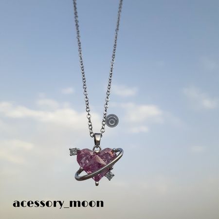 گردنبند قلب زحل🪐❤️