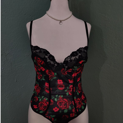 بادی فانتزی گلدار3206