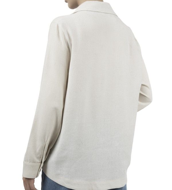 شومیز چاک دار لینن زنانه ریس کدRees1020059