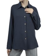 شومیز چاک دار لینن زنانه ریس کدRees1020059
