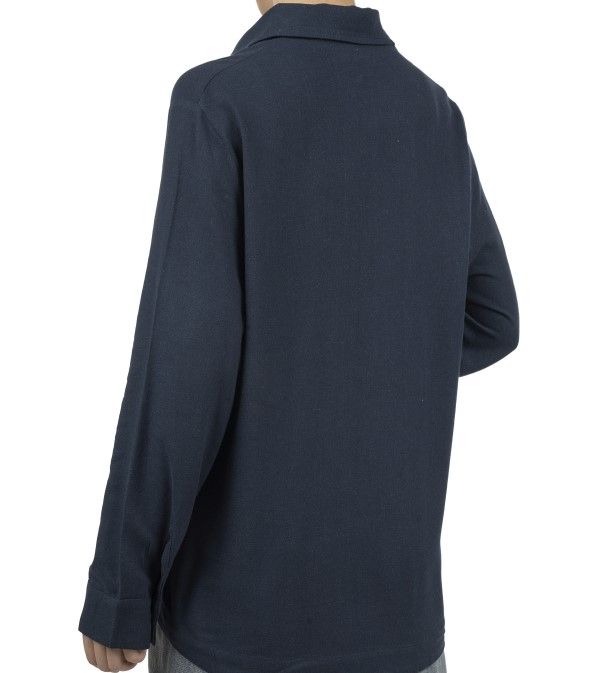 شومیز چاک دار لینن زنانه ریس کدRees1020059