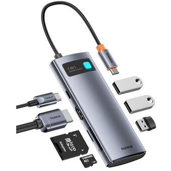هاب 7 پورت USB-C بیسوس مدل B00030708811-00 - BS-OH146