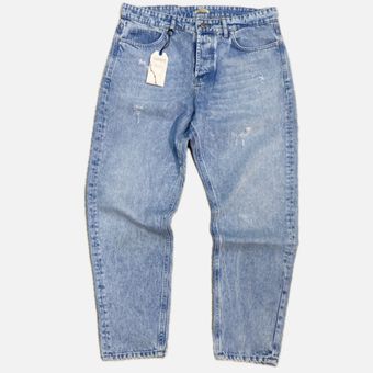 شلوار مام فیت ابی روشن کد 11129