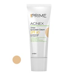 کرم ضد آفتاب رنگی پرایم SPF60 مدل Acnex رنگ روشن مناسب پوست‌ چرب حجم 40 میلی‌لیتر