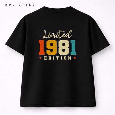 تیشرت 1981 پینترستی | قواره باکسی %100 پنبه کد 1296