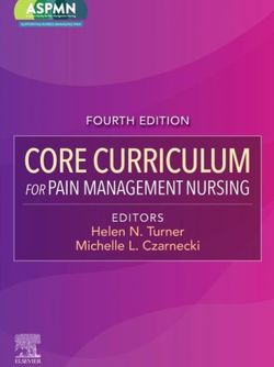 Core Curriculum for Pain Management Nursing 2025
