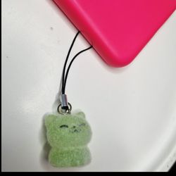 آویز موبایل مدل گربه مخملی شبتاب