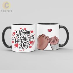 ماگ هدیه ولنتاین روز عشق (Valentine) - کد 42 (سفید ، مشکی ، حرارتی)