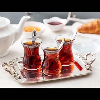 استکان کمرباریک پاشاباغچه مدل آسکادار کد 42021 - (ست 6 عددی)