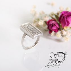 انگشتر نقره زنانه کد 4227