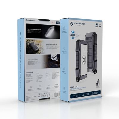 پاوربانک خورشیدی میلی آمپر   Powerology HELIO LUX  40000