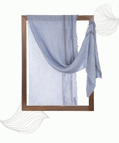 شال حاشیه طرح دار