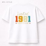 تیشرت 1981 پینترستی | قواره باکسی %100 پنبه کد 1296