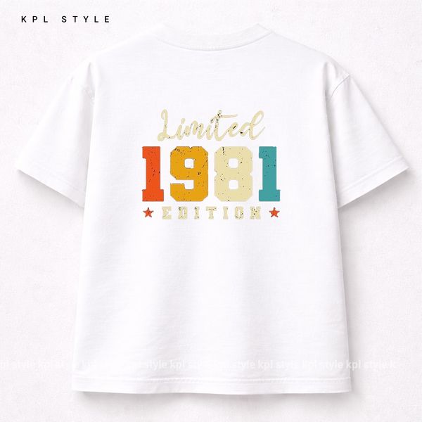 تیشرت 1981 پینترستی | قواره باکسی %100 پنبه کد 1296