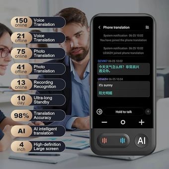مترجم هوش مصنوعی مدل Z16 آفلاین و آنلاین 139 زبان