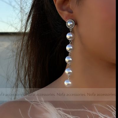 گوشواره مروارید آویز 001