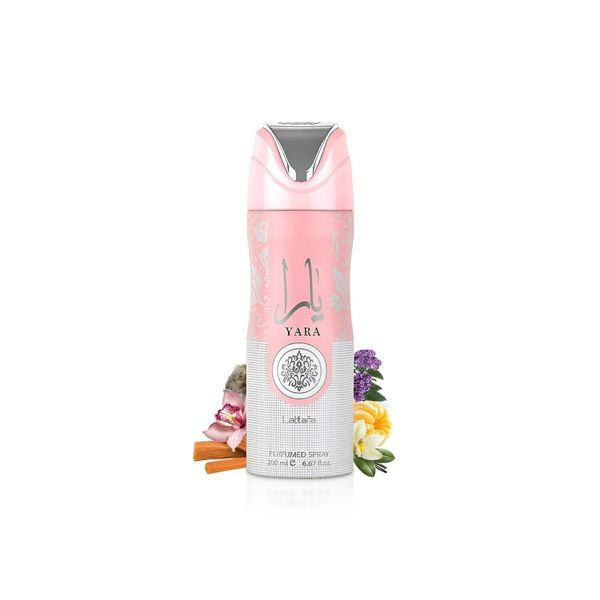 اسپری خوشبو کننده بدن زنانه لطافه مدل یارا حجم 200 میلی لیتر