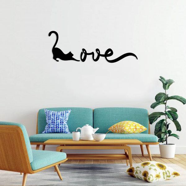 استیکر دیواری طرح cat love