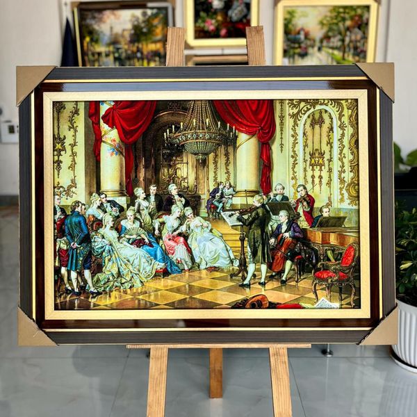 تابلو فرش ماشینی با قاب چوبی 143