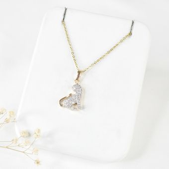 پلاک زنانه ژوپینگ طرح طلا کد 4435