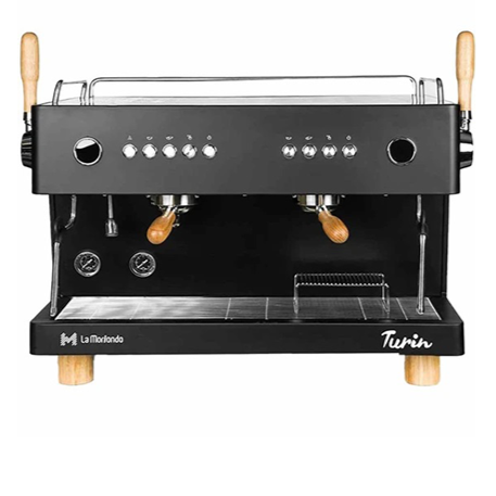 دستگاه اسپرسوساز صنعتی دو گروپ Turin Lamorindo PID دار با پری‌اینفیوژن و تال‌کاپ