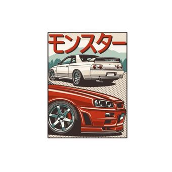 استیکر ماشین مدل ماشین ژاپنی GTR