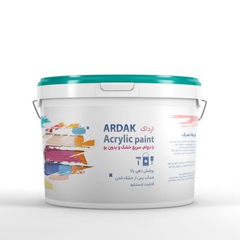 رنگ اکریلیک طوسی آرداک کد H330 حجم 4,7 لیتر