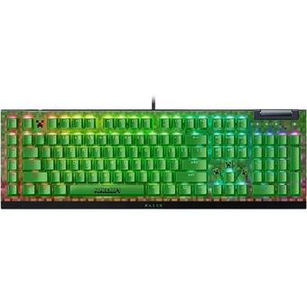 کیبورد گیمینگ باسیم ریزر مدل Razer BlackWidow V4 X Minecraft Edition