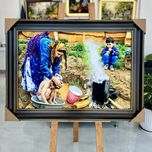 تابلو فرش ماشینی با قاب چوبی 144